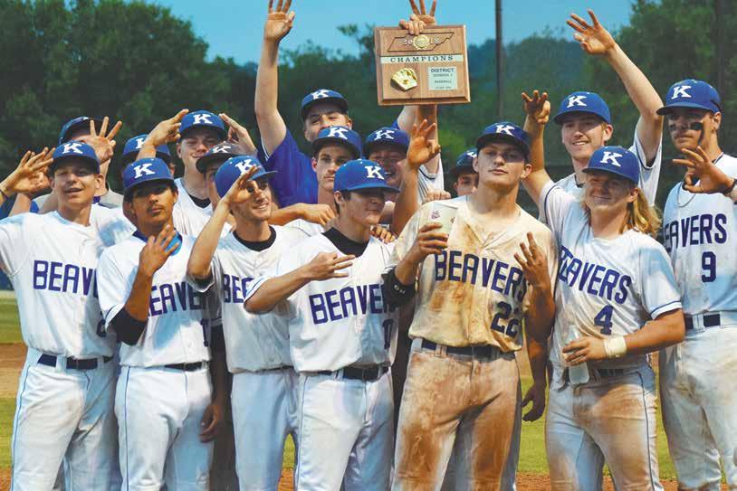 It took the bottom of the btting order to pull Krns through for 4-2 victory, giving the Bevers the district tourney crown for the third yer in row. No. 8 btter Zch Knott s PHOTO BY KEN LAY.