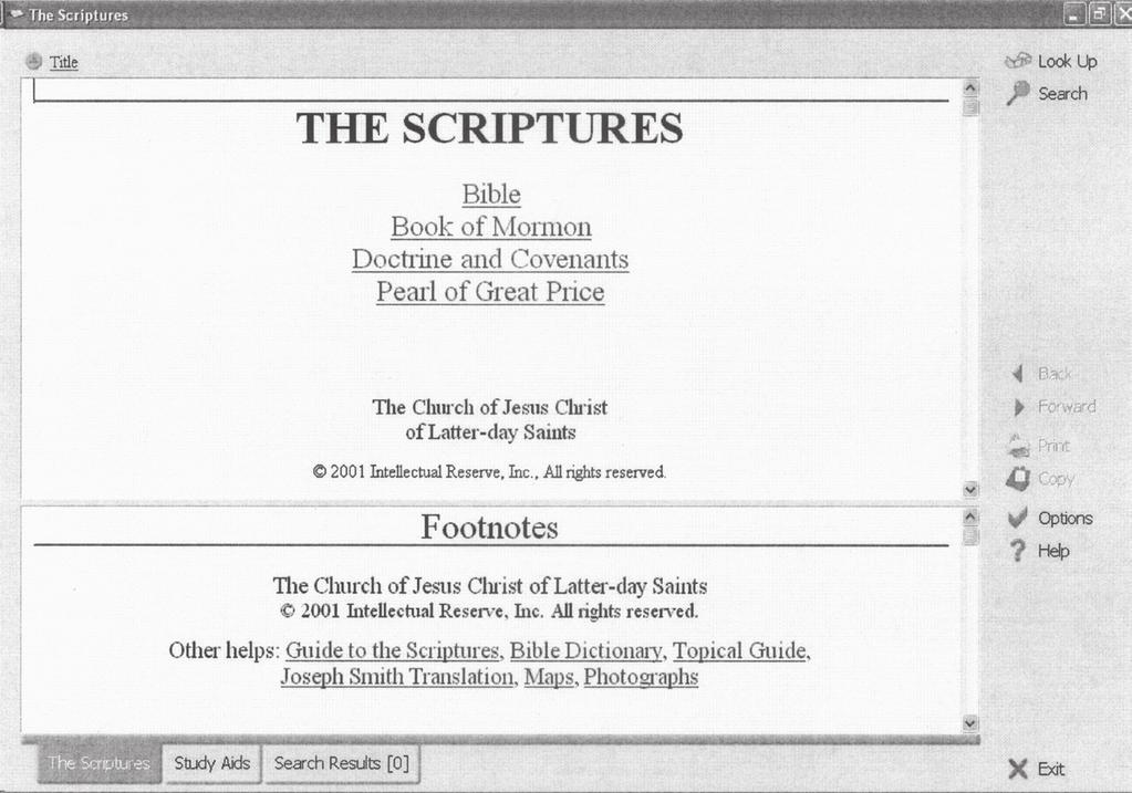 Tips for Using the Scriptures on Computer 127 The Scriptures: CD-ROM Version There are two CD versions of these computerized scriptures: The Standard Edition 1.0 