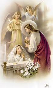 First Holy Communion (2nd grade) Communion with the flesh of the risen Christ, a flesh given life and giving life through the Holy Spirit preserves, increases and renews the life of grace received at