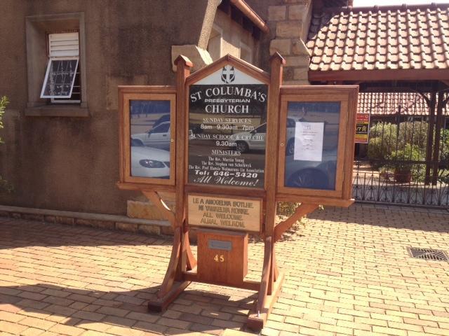 We would like to sincerely thank Carl Ballot for having the St Columba s Board refurbished so beautifully in memory of his dad, George. Thank you very much Carl.