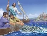 Four Fishermen Called as Disciples (Luke 5:1-11) So it was, as the multitude pressed about Him to hear the word of God, that He stood by the Lake of Gennesaret, and saw two boats standing by the