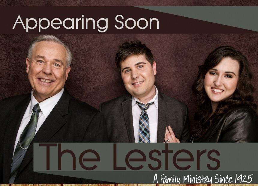The Lesters will be appearing in concert at two Lake of the Ozark Baptist Association Churches in September.