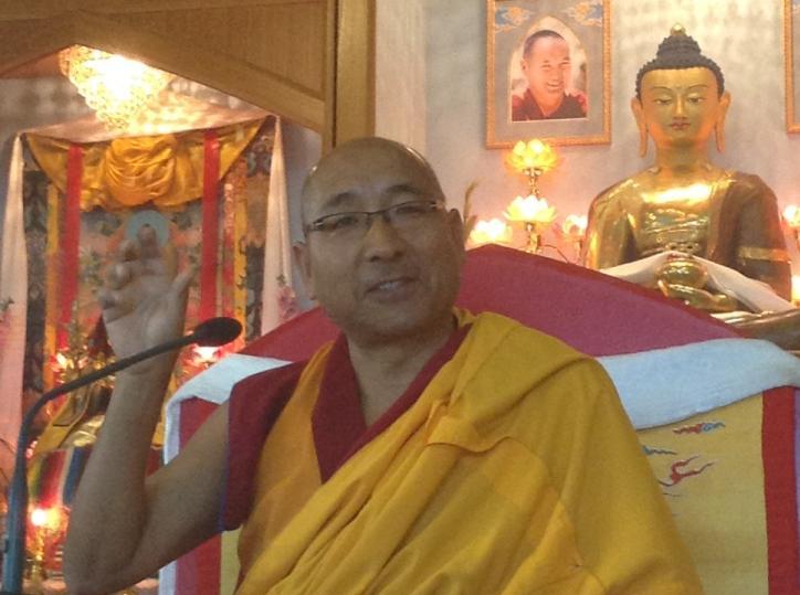 As per the advice provided by Khandro-la for Lama Zopa Rinpoche's health and long life, we recite the Diamond Cutter Sutra each month, along with the Praise of Dependent Arising and special long life