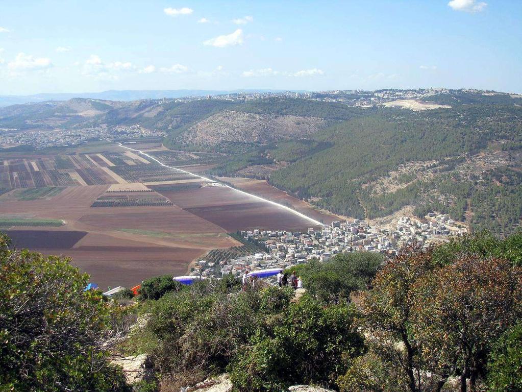 Galilee Looking northwest from Mount Tabor (Mt. of Transfiguration) across the Plain of Jezreel towards Nazareth.