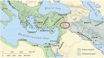Parthians then staged a token invasion of Armenia, Syria, and Palestine Then Nominal Roman rule