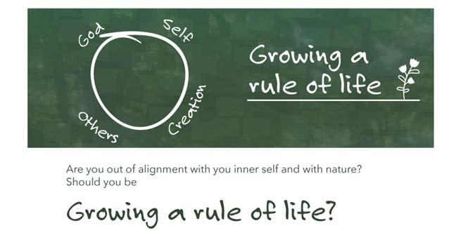 Our church has decided to invite all our adults to participate in a Lenten program called "Growing a Rule of Life". We all can experience being out of alignment with our inner selves and with nature.