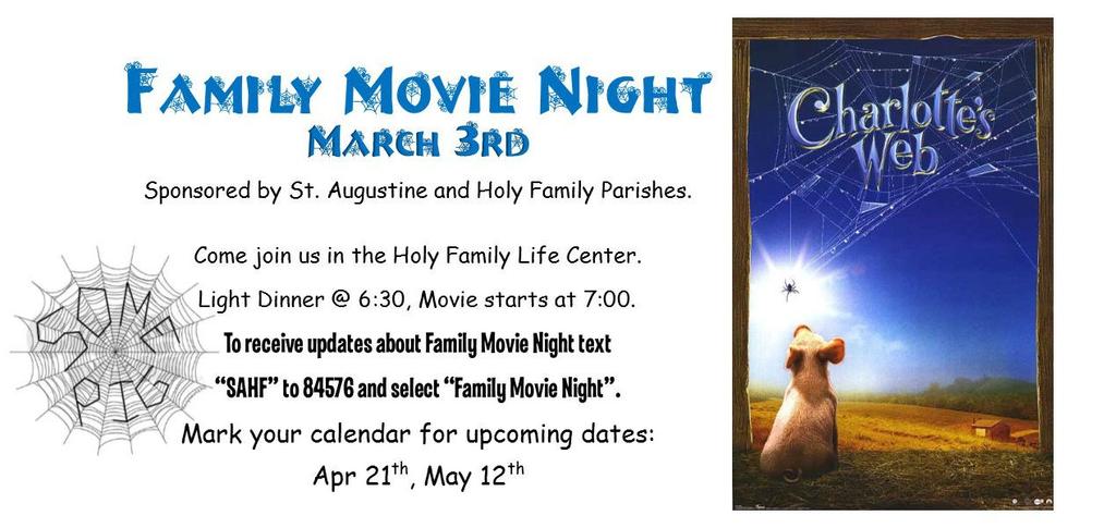 Both events take place at Holy Family Parish The Altar Society and the Knights of Columbus support the youth of our clustered parishes and donate a