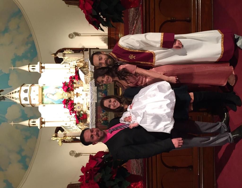 Sts. Vartanantz Church welcomes Kennedy Rose Tucci Daughter of Christopher & Adrianna Ciampanelli Tucci Baptized