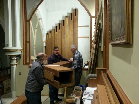 ) wooden pipes on the Pedal chest in the choir loft this past week. Your generous gift of self is greatly appreciated!