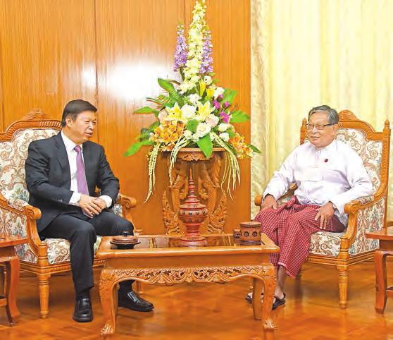 4 State Counsellor Daw Aung San Suu Kyi receives Minister of the International Department of the Communist Party of China STATE Counsellor Daw Aung San Suu Kyi received H.E. Mr.