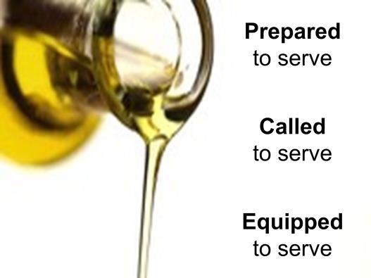 The act of anointing someone with oil was a visible symbol of an internal transformation - the person being filled with the Holy Spirit, being equipped or empowered by God for service.