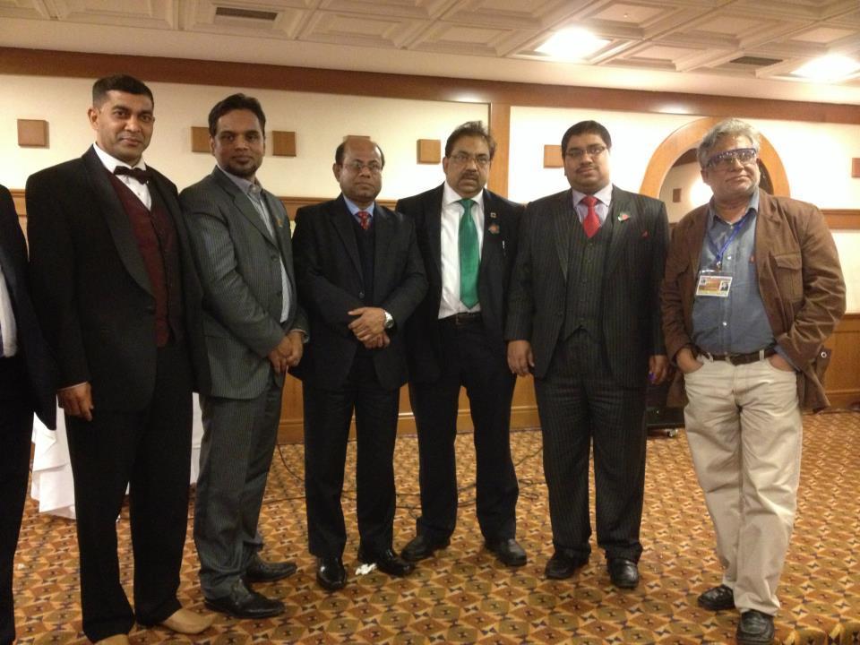 Barrister Nazir Ahmed (second from the right) with Bangladesh High