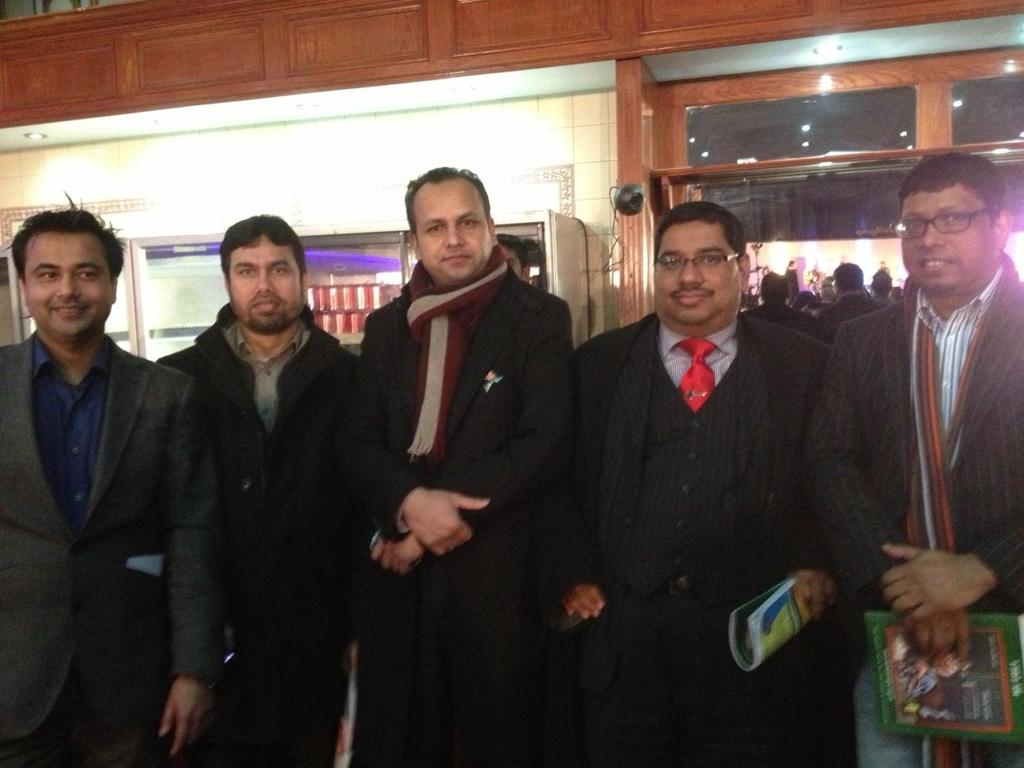 Barrister Nazir Ahmed (Second from the right) at Betar Bangla s meeting held at Royal Regency, London,
