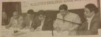 Barrister Nazir Ahmed (second from the right) counting the votes of the election of the