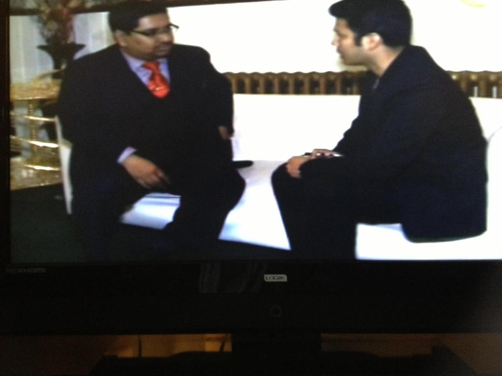 Barrister Nazir Ahmed giving an interview to Mohammed