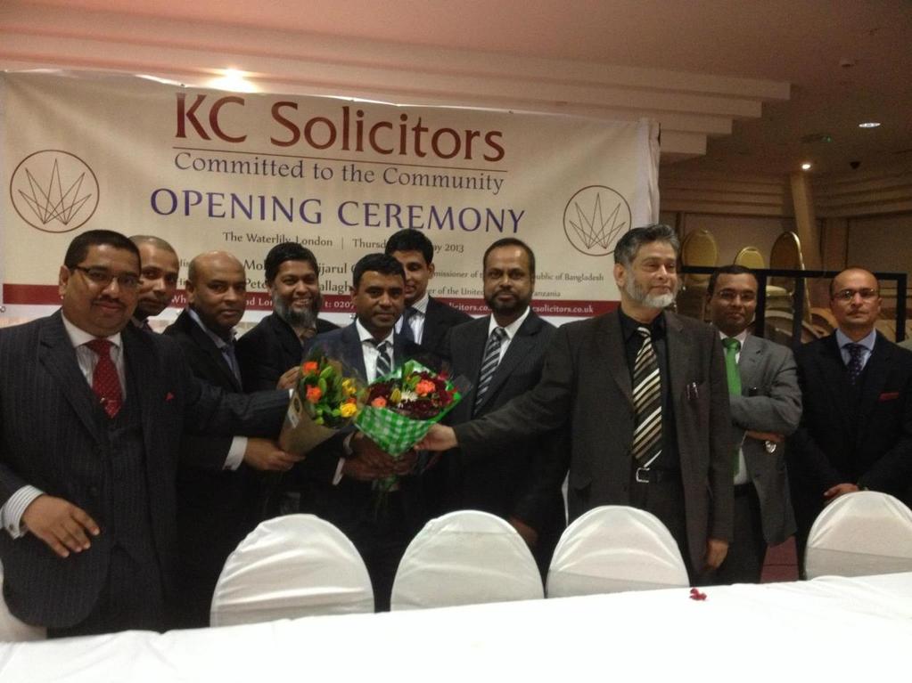 Barrister Nazir Ahmed (left) with his fellow colleagues at