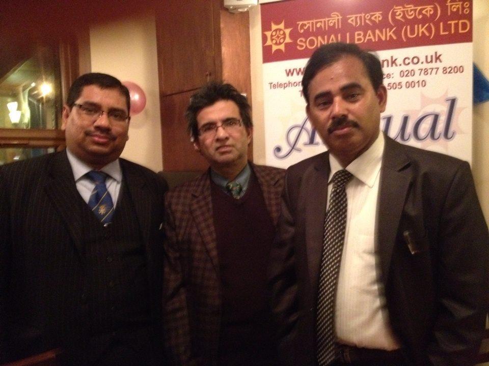 Barrister Nazir Ahmed (left) With the CEO and Business Development Manager (from the right) Mr Ataur Rahman Pradan and Mr