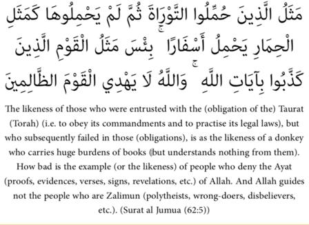 Allah warned us to not be like the Jews who were entrusted with the