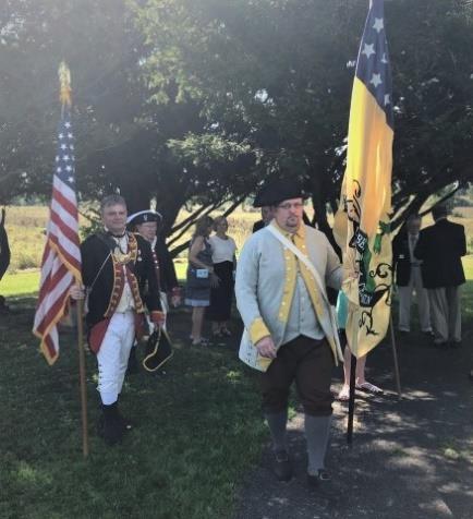 Cincinnati Compatriots Attend Ceremony at Saratoga Battlefield Cincinnati SAR Compatriot Shaun Smith and Cincinnati SAR President Jack Bredenfoerder where guest members of the Saratoga Battlefield