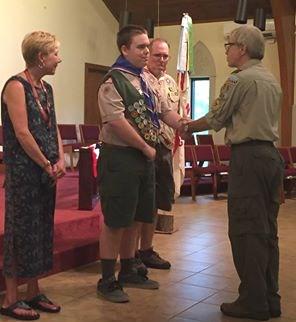 Page 16 Alex England Obtains Rank of Eagle Scout Photo: Bruce Halliburton Photo: The Rev Ceci Duke The England family at Alex s Eagle induction ceremony at Christ Church on August 13, 2016.