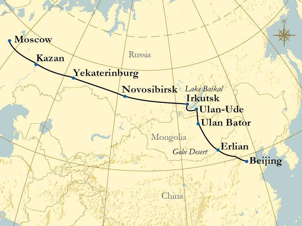 Moscow Itinerary Ekaterinburg Nizhniy Novgorod Irkutsk Kazan Day 1-3 Beijing, China Day 4 Beijing - Ulaanbaatar, Mongolia Day 5-6 Terelj National Park Day 7 Ulaanbaatar - Irkutsk, Russia Day 8-9
