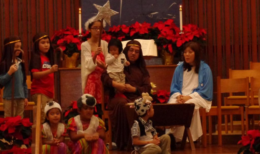 an instant Christmas pageant that was part of Christmas Day worship.