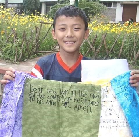 A free will offering will be used to support our mission supporting Tenzin, a thirteen year old Tibetan refugee boy living in a school in India.