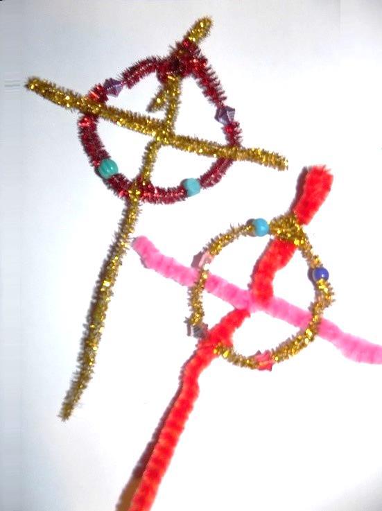 Pipe cleaner Celtic Cross Some say St Patrick was the first person to use the wheel headed design, some say St Columba.