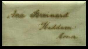 E3 Ana Brainard Phoebe s friend, age 86 or 13 in 1850; she lived in Haddam. Brainerds are common in Haddam, as are Annas, so the identification of this signer is difficult.