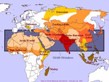 Most of the people groups still unreached by the gospel live in places stretching across the northern Africa and Asia.