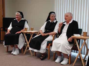 friends. Our monastic celebration was the smaller of the two, and wasn t that fortunate! The first need was to gather our far-flung original foundresses. Here at Mississippi Abbey we had Srs.