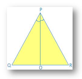 an isosceles triangle bisects the base at right angle.