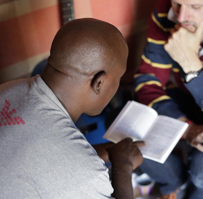 Bibles for Calais Solomon*, aged 28, from Ethiopia took an Amharic New Testament and beamed as he said his favourite verse was John 14:1 Let not your heart be