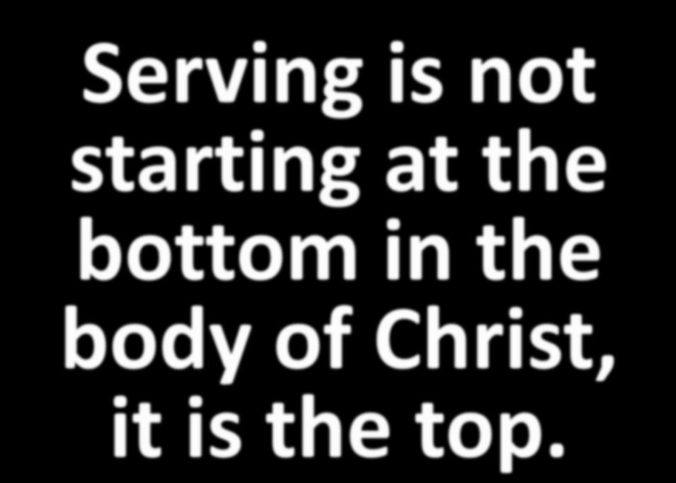 Serving is not starting at the bottom
