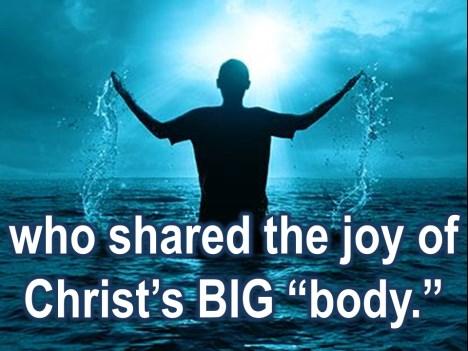 He shared the joy of being one in Christ And he welcomed him into fellowship by baptizing.