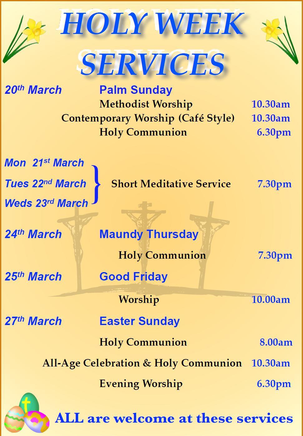 Lenten Cross Liturgy Our liturgy this year comes from Nexus Methodist Church, a Christian Community in Bath where 2 Methodist churches have united, using one building as their main worship centre and