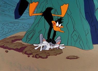 Mine! Mine! The treasure does not belong to Daffy but he spends the entire cartoon battling unsuccessfully with anyone and everything that tries to get him to share this treasure.