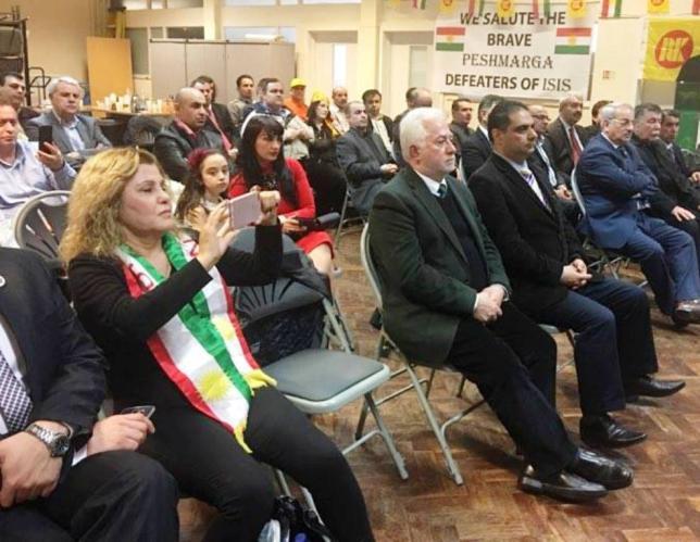 Speeches were given by these delegates, and the event was attended by the Iraqi Kurdish community and their supporters.