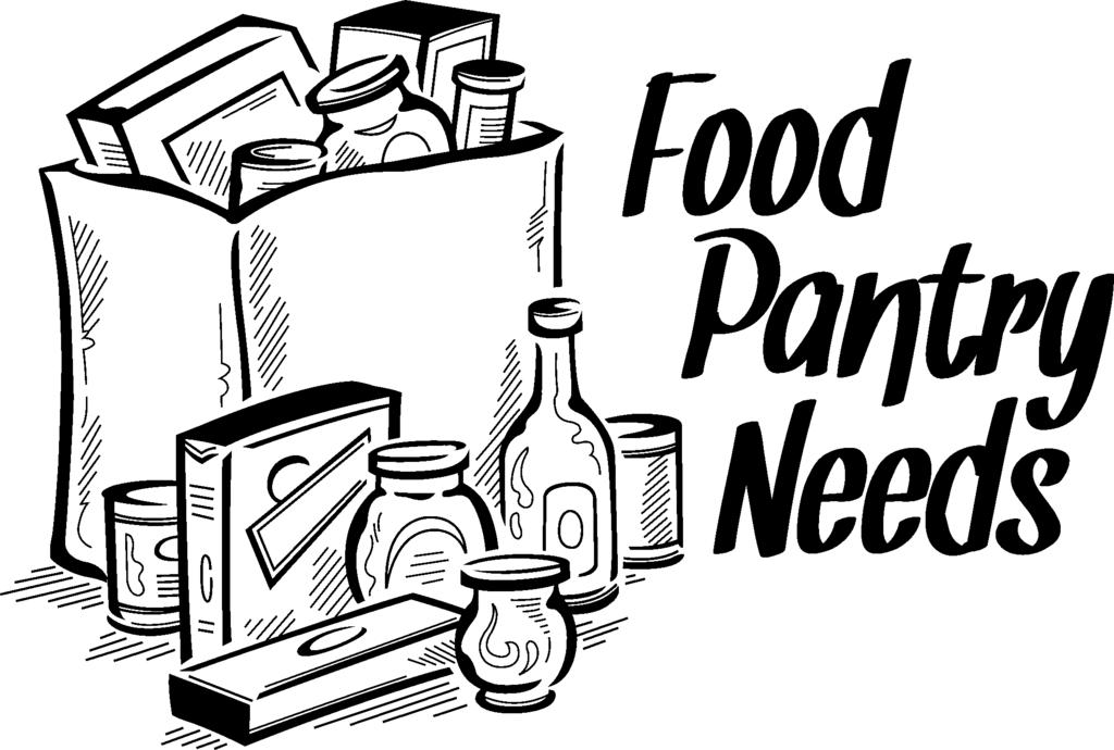 Suggestions include canned fruits and vegetables including yams, corn, and cranberry sauce, instant mashed potatoes, gravy, stuffing mix, soups, ready-to-use pumpkin pie filling, etc.