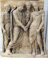 Paterfamilias: The male head of the Roman household. The father was the master of the family. He made all decisions about his wife and children.