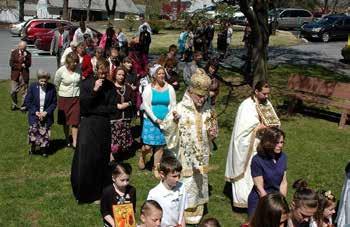His Grace, Bishop MARK led the gathered faithful for the Divine Liturgy.