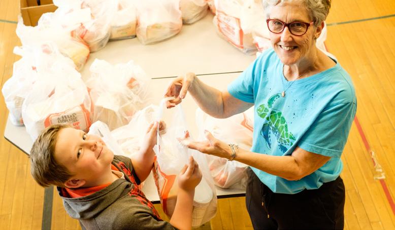 Over 425 volunteers participated by completing fall cleaning, packing/ sorting food, sharing music, gardening and yard work at 24 different projects.