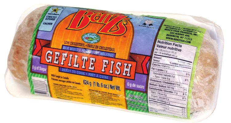 GEFILTE FISH Low cholesterol. Available in classic original recipe and salmon gefilte.