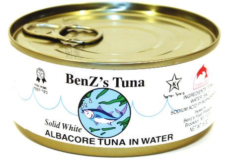 BENZ'S WHITE ALBACORE TUNA No additives like many other brands.