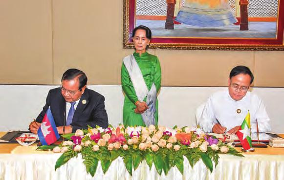 Photo: MNA Myanmar signs MoUs with Lithuania, Hungary and Cambodia State Counsellor Daw Aung San Suu Kyi received H.E. Mr.