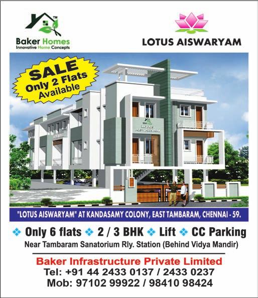 Ph: 94448 35919, 2471 2420. T. NAGAR, 12, Bazullah Road, near Bus Stop, 2 bedrooms apartment, hall, kitchen, ground floor, bath attached, tiles flooring, rent Rs. 12000, family or bachelors also.