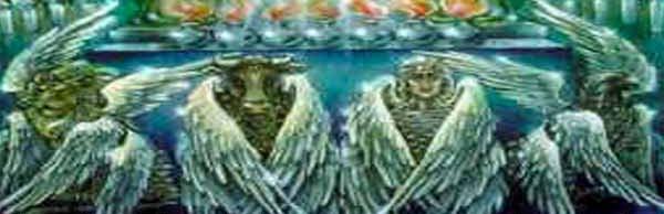 Cherubim Close up View The first creature was like a lion, and the second creature like a