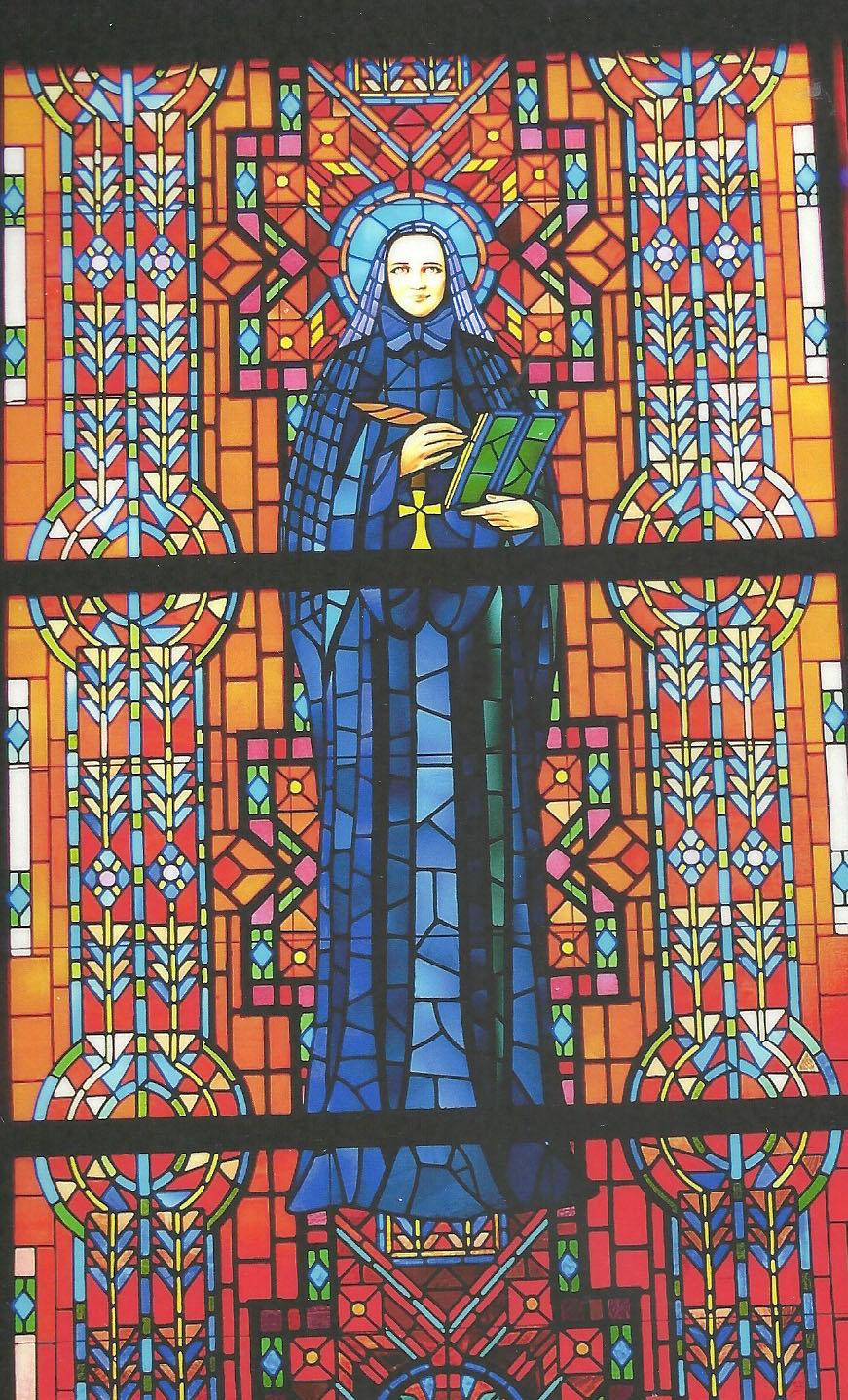 February 17, 2019 Sixth Sunday in Ordinary Time Page Six OUR CHURCH WINDOWS ST. ANGELA MERICI (14741540) It is appropriate that this image of St.