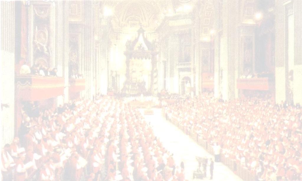 Long white sheer drapes backed by red velvet ones conceal the great windows which open on to the central loggia of Saint Peter s Basilica from which the new pope s name is announced, from where he is