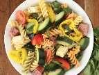 Italian Pasta Salad Recipe 1 bag (12 ounces) Best Choice Veggie rotini pasta 15 grape tomatoes, each cut in half (1 cup) 4 ounces Summer Sausage, cut into ½-inch pieces 4 ounces Best Choice provolone